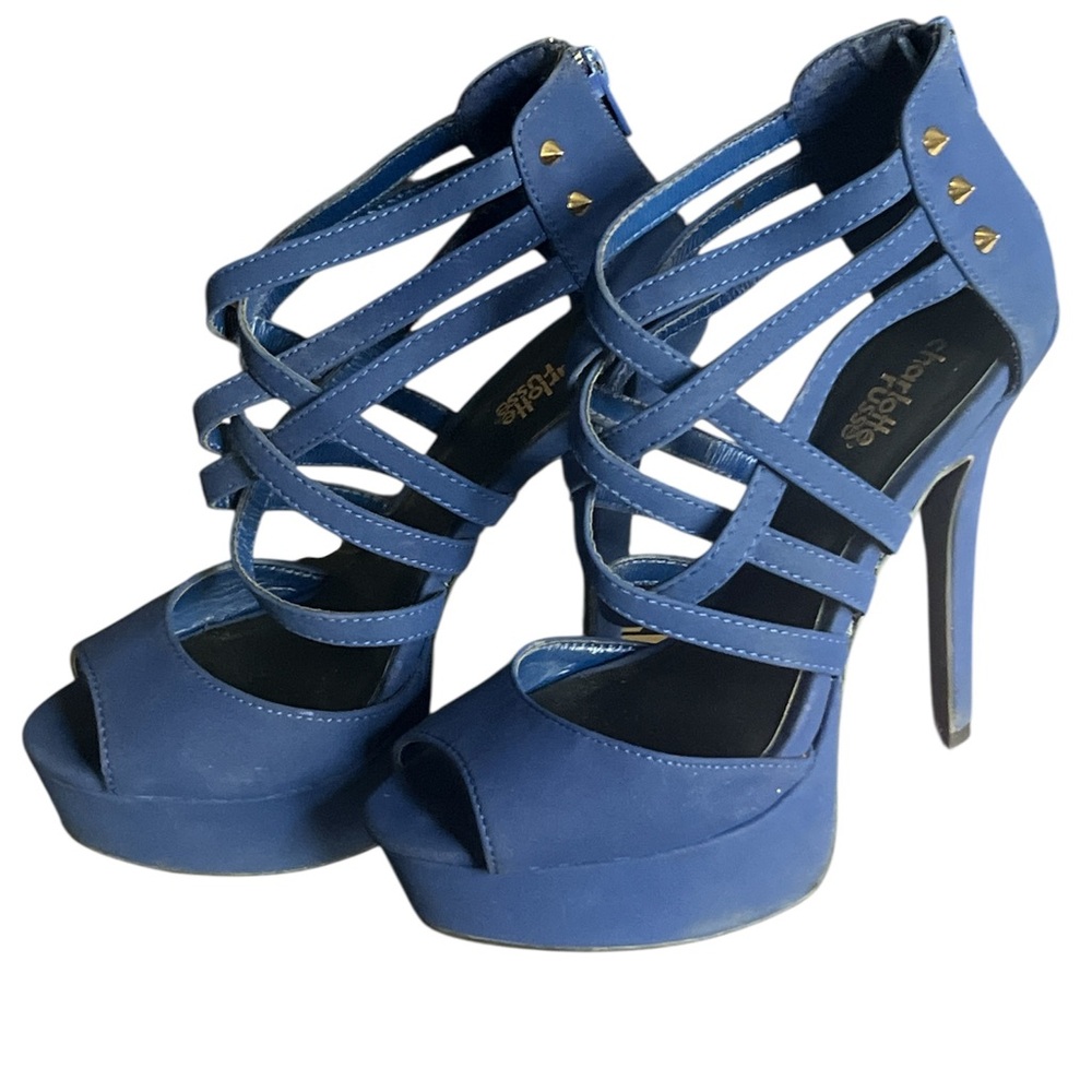 Charlotte Russe Royal Blue Strappy Heels
